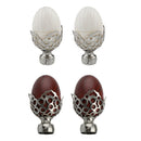 2Pcs Plastic 29mm Inner Dia. Window Drapery Curtain Rod End Drapery Pole Rail Decorative Head