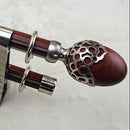 2Pcs Plastic 29mm Inner Dia. Window Drapery Curtain Rod End Drapery Pole Rail Decorative Head