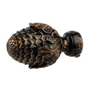 2Pcs Aluminium Alloy Drapery Curtain Rail Rod Decorative Head Cap Finial Fits Dia. 34mm Rods for Home Window Decor
