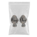 2Pcs Aluminium Alloy Drapery Curtain Rail Rod Decorative Head Cap Finial Fits Dia. 34mm Rods for Home Window Decor
