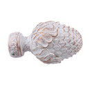 2Pcs Aluminium Alloy 34mm Inner Dia. Window Drapery Curtain Rod End Drapery Pole Rail Decorative Head