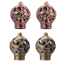 2Pcs Steel Alloy Drapery Curtain Rail Rod Decorative Head Cap Finial Fits Dia. 29mm Rods for Home Window Decor