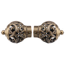 2Pcs Steel Alloy Drapery Curtain Rail Rod Decorative Head Cap Finial Fits Dia. 29mm Rods for Home Window Decor