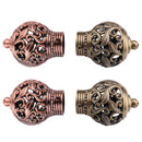 2Pcs Steel Alloy Drapery Curtain Rail Rod Decorative Head Cap Finial Fits Dia. 29mm Rods for Home Window Decor