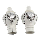 2Pcs Drapery Curtain Rail Rod Decorative Plastic Head Cap Finials Fits Dia. 28mm Rods for Home Window Decor