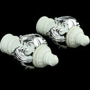 2Pcs Drapery Curtain Rail Rod Decorative Plastic Head Cap Finials Fits Dia. 28mm Rods for Home Window Decor