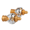 2Pcs Plastic 28mm Inner Dia. Window Drapery Curtain Rod End Drapery Pole Rail Decorative Head