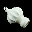 2Pcs Plastic 28mm Inner Dia. Window Drapery Curtain Rod End Drapery Pole Rail Decorative Head