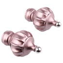 2Pcs Plastic 28mm Inner Dia. Window Drapery Curtain Rod End Drapery Pole Rail Decorative Head