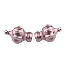 2Pcs Plastic 28mm Inner Dia. Window Drapery Curtain Rod End Drapery Pole Rail Decorative Head