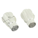 2Pcs Zinc Alloy 28mm Inner Dia. Window Drapery Curtain Rod End Drapery Pole Rail Decorative Head