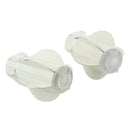 2Pcs Zinc Alloy 28mm Inner Dia. Window Drapery Curtain Rod End Drapery Pole Rail Decorative Head