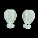 2Pcs Zinc Alloy 28mm Inner Dia. Window Drapery Curtain Rod End Drapery Pole Rail Decorative Head