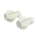 2Pcs Zinc Alloy 28mm Inner Dia. Window Drapery Curtain Rod End Drapery Pole Rail Decorative Head