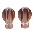 2Pcs Zinc Alloy 28mm Inner Dia. Window Drapery Curtain Rod End Drapery Pole Rail Decorative Head