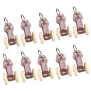 Pack of 10Pcs Curtain Hook with Carrier Shower Curtain Sliding Runner 30mm, Easy Sliding