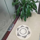 Handcrafted Eco-friendly Straw Woven Dia. 48cm Seat Pouf Yoga Meditation Mat
