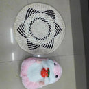 Handcrafted Eco-friendly Straw Woven Dia. 48cm Seat Pouf Yoga Meditation Mat