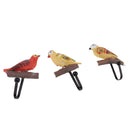 Set 3 Pieces Resin Brids Metal Hooks Single Hooks Wall Door Hanger Hooks for Clothes Towel key Hat Bag Coat