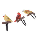 Set 3 Pieces Resin Brids Metal Hooks Single Hooks Wall Door Hanger Hooks for Clothes Towel key Hat Bag Coat