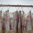 12 Piece Curtain Ring Hook with Clips with Eyelet for Window/Door/Bath 25mm, Drapery Rings Hanger