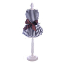 Cotton Breathable Strip Pattern Dog Puppy Cat Dog Bowknot Skirt Costume Clothing Accessory XL