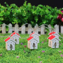 LED String Light Fairy Lights with Wooden Red House?Holiday Wedding Christmas Home Decoration Lamp, 165cm/5.41f