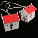 LED String Light Fairy Lights with Wooden Red House?Holiday Wedding Christmas Home Decoration Lamp, 165cm/5.41f