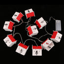 LED String Light Fairy Lights with Wooden Red House?Holiday Wedding Christmas Home Decoration Lamp, 165cm/5.41f