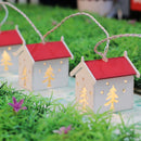 LED String Light Fairy Lights with Wooden Red House?Holiday Wedding Christmas Home Decoration Lamp, 165cm/5.41f