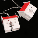 LED String Light Fairy Lights with Wooden Red House?Holiday Wedding Christmas Home Decoration Lamp, 165cm/5.41f