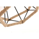 Retro Manila Rope Twined Diamond Lightshade Ceiling Chandelier Decorative Hanging Light for Home Shop Restaurant Decoration