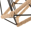 Retro Manila Rope Twined Diamond Lightshade Ceiling Chandelier Decorative Hanging Light for Home Shop Restaurant Decoration