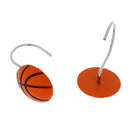 12pcs Metal Basketball Design Shower Curtain Hooks Rustproof Curtain Hooks