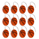 12pcs Metal Basketball Design Shower Curtain Hooks Rustproof Curtain Hooks
