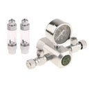 Professional Aluminum CO2 Regulator Meter Carbon Dioxide Pressure Reducer Equipment with Solenoid Adjustable Valve and 2 Bubble Counters