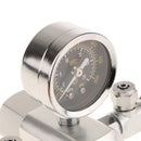 Professional Aluminum CO2 Regulator Meter Carbon Dioxide Pressure Reducer Equipment with Solenoid Adjustable Valve and 2 Bubble Counters