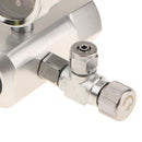Professional Aluminum CO2 Regulator Meter Carbon Dioxide Pressure Reducer Equipment with Solenoid Adjustable Valve and 2 Bubble Counters