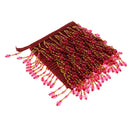 Beaded Fringe Trim with Teardrop Dangling Braid Lace Edging Home DIY Craft 13y, Red