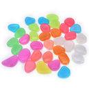 40pcs Glow In the Dark Pebble Stone Mix Color Luminous Stone DIY Rocks Decor