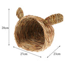 Natural Woven Straw Bird Cage Hamster Squirrel Nest Small Animals House Cage
