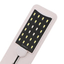 10W LED Aquarium Light Arm Clip on Plant Grow Fish Tank Lighting Lamp-Blue White Lighting EU Plug 220V (White Lamp)