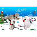 Red and Green Elastic Pet Christmas Collar Red and Green Decorative Neck Tie Collar 11-18cm