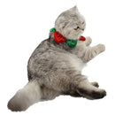 Red and Green Elastic Pet Christmas Collar Red and Green Decorative Neck Tie Collar 11-18cm