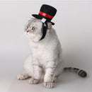 Pet Cat Dog Gentleman Hat Halloween Christmas Xmas Party Holiday Dress Up Costume Apparel