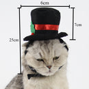 Pet Cat Dog Gentleman Hat Halloween Christmas Xmas Party Holiday Dress Up Costume Apparel