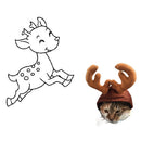 Pet Cat Dog Reindeer Hat Halloween Christmas Xmas Party Holiday Dress Up Costume Apparel