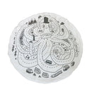 Dia. 95cm Round Octopus Kids Crawling Pad Soft Kids Creeping Mat Play Pad