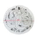 Dia. 95cm Round Octopus Kids Crawling Pad Soft Kids Creeping Mat Play Pad