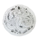 Dia. 95cm Round Octopus Kids Crawling Pad Soft Kids Creeping Mat Play Pad